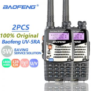 2pcs Baofeng UV-5RA Ham Radio UHF VHF Dual Band Walkie Talkie FM Transceiver
