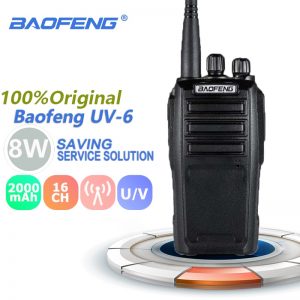 Baofeng UV-6 Walkie Talkie 8W UHF VHF 2000mAh Two Way Radio Portable Powerful Radio