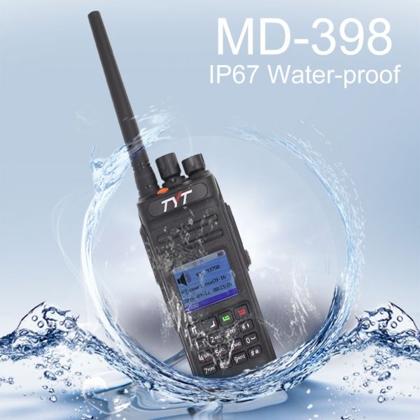TYT MD-398 DMR VHF UHF Walkie Talkie IP67 Waterproof Digital Two Way Radio 10W Intercom