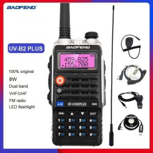 Baofeng BF-UVB2 PLUS Walkie Talkie 8W Dual Band VHF UHF Two Way Radio