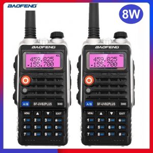 2pcs Baofeng BF-UVB2 PLUS Walkie Talkie 8W Portable Radio