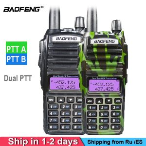 Baofeng UV-82 Portable Two way Radio Dual PTT VHF UHF Hunting Walkie Talkie
