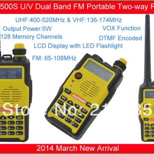 Baofeng BF-E500S Dual Band FM 65-108MHz with Free Earphone Portable Two-way Radio