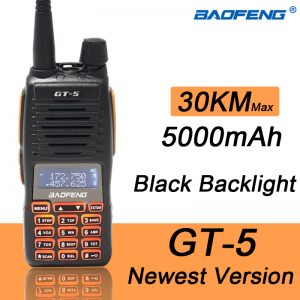 Baofeng GT-5 Walkie Talkie Long Range Radio Dual PTT Transceiver Portable Radio