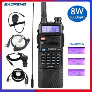 Baofeng UV-5R 8W Walkie Talkie VHF UHF Transceiver 3800mAh Large Batery Radio