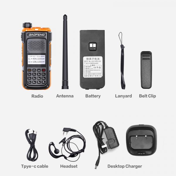 BAOFENG UV-U10 Powerful Handheld Transceiver with UHF VHF Dual Band Long Range Walkie Talkie Ham Two Way Radio - Image 5