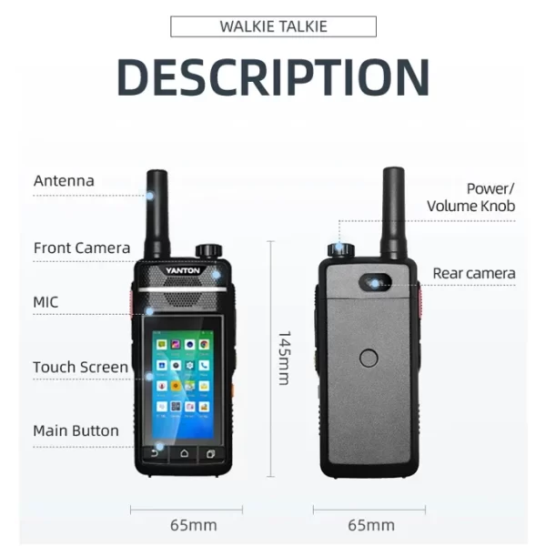 Zello walkie talkie phones mobile android smartphone 4g yanton Walkie Talkie YANTON T-X100 - Image 3