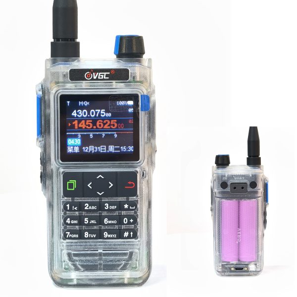 8colors VR-N76 Transparent VHF/UHF 136-174/400-470 With GPS Positioning IP67 Waterproof Bluetooth APRS Function Ham Walkie Talkie