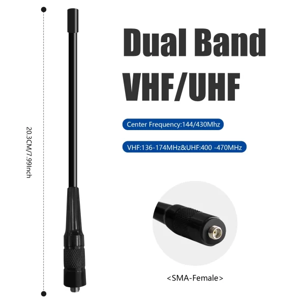 PHD-701 Antenna Soft SMA-Female VHF UHF 144/430MHz Compatible with RT-860 DM-32 Iradio UV-88 Quansheng UV-K6 Radios Accessories - Image 5