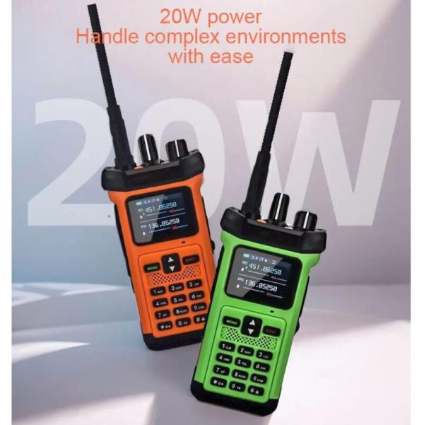 Real 20W Newest Walkie Talkie Air Band NOAA One-click replication 6 bands VHF UHF 199CHS 10800 Battery - Image 2