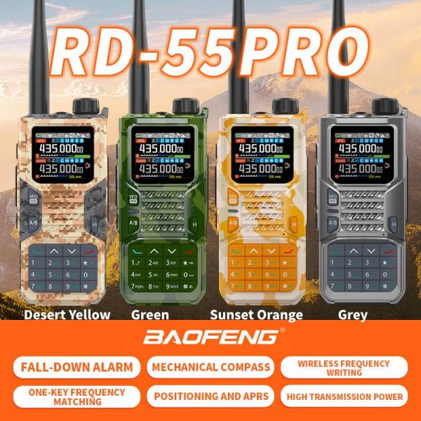 Baofeng RD-55pro Bluetooth Programming GPS Multi Band Walkie Talkie