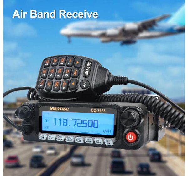 HIROYASU CQ-7373 Detachable Front Panel 108-615MHz Eight Bands Rx VU Dual Band Tx 50W 100Ch Air Band Amateur Mobile Transceiver - Image 7
