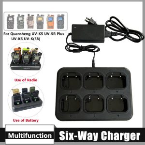 Single/Double Row Six Way Charger Quansheng UV-K6 UV-K5 Battery Multi Units Rapid Charger Desktop For UV-5RPlus UV-K(58)