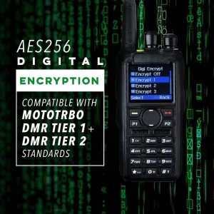 DMR-6X2 Digital Dual Band DMR Two-Way Radio 7W VHF/UHF (136-174MHz & 400-480MHz) Encryption GPS
