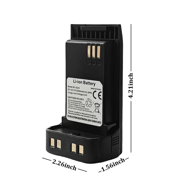 Baofeng DM-32 Walkie Talkie Battery UV-32 Li-ion Battery 2200mAh BC-32UV Type-C BC-32UV For DMR DM-32 / DM-32UV / UV-32 - Image 5