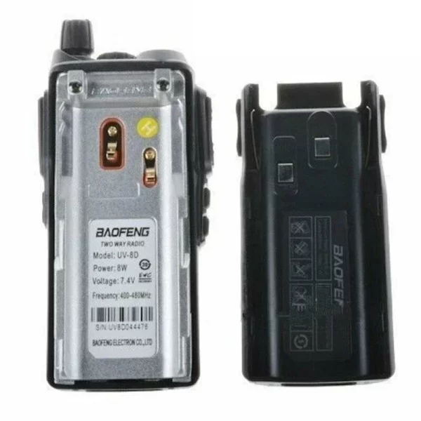 Baofeng UV-8D Dual PTT Key UHF 400-520Mhz Portable Transceiver Interphone FM Radio with 2800mAh battery - Image 4